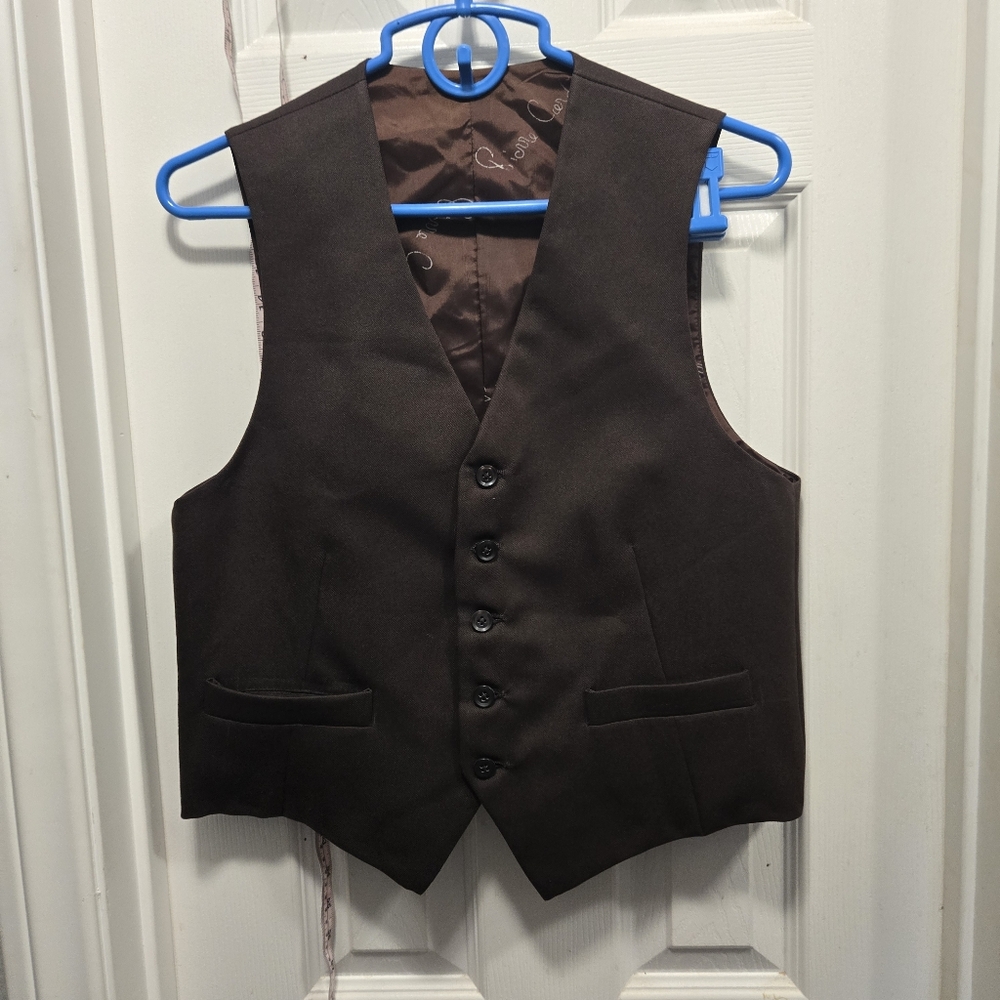 Pierre Cardin Vintage Brown Button-Up Vest Size M?